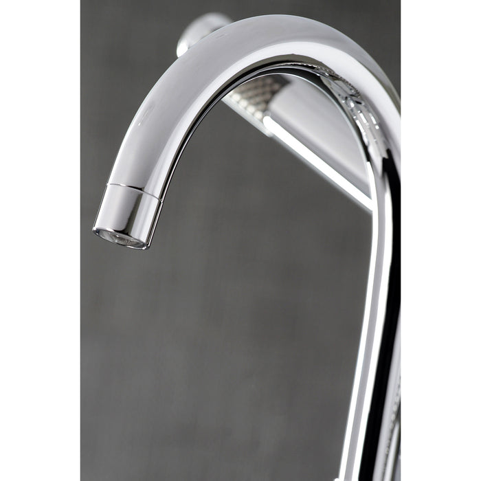 Kingston Sona AE8101DL - Concord Three-Handle 2-Hole Deck-Mount Clawfoot Tub Faucet with Hand Shower, Polished Chrome