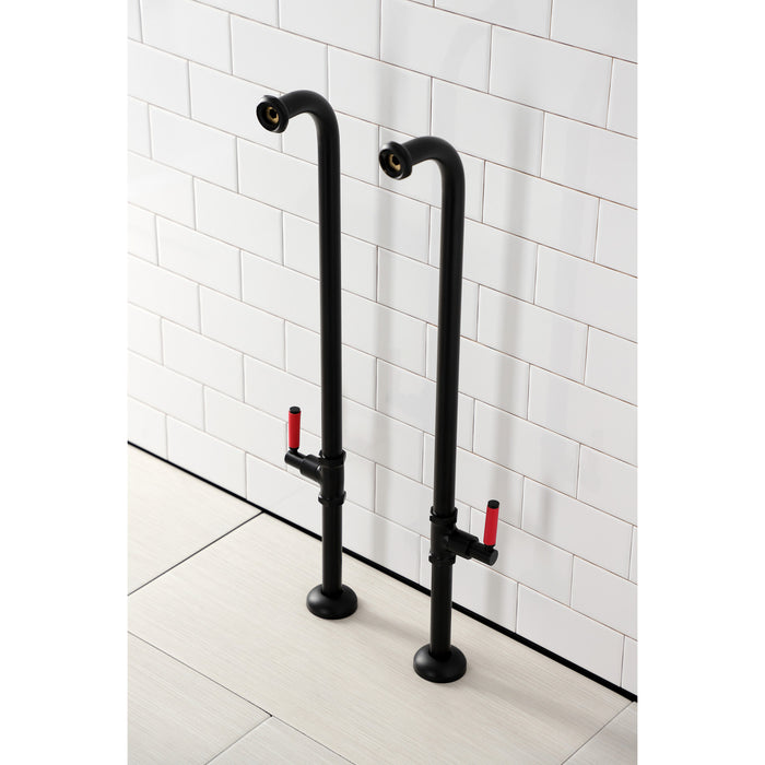 Kingston Concord AE810S0DKL Freestanding Tub Supply Line, Matte Black