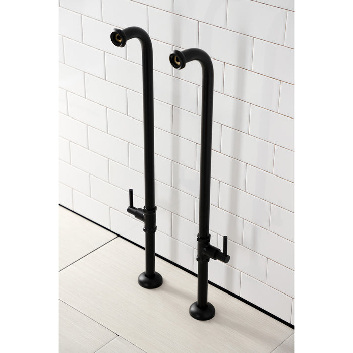 Kingston Concord AE810S0DL Freestanding Tub Supply Line, Matte Black