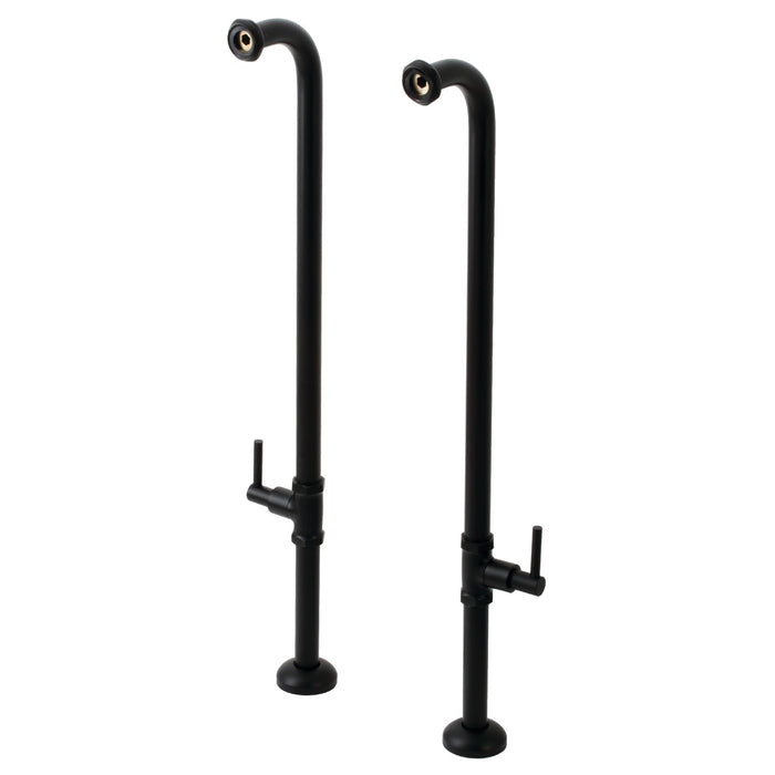 Kingston Concord AE810S0DL Freestanding Tub Supply Line, Matte Black