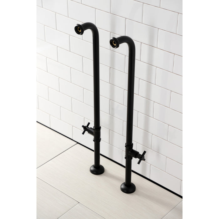 Kingston Concord AE810S0DX Freestanding Tub Supply Line, Matte Black