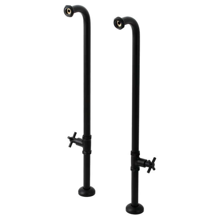 Kingston Concord AE810S0DX Freestanding Tub Supply Line, Matte Black