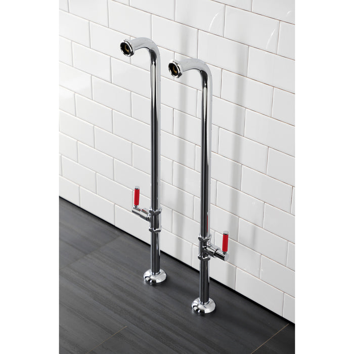 Kingston Concord AE810S1DKL Freestanding Tub Supply Line, Polished Chrome