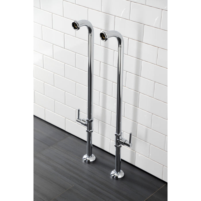 Kingston Concord AE810S1DL Freestanding Tub Supply Line, Polished Chrome