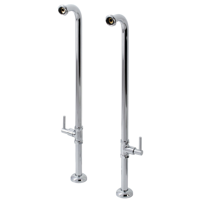 Kingston Concord AE810S1DL Freestanding Tub Supply Line, Polished Chrome