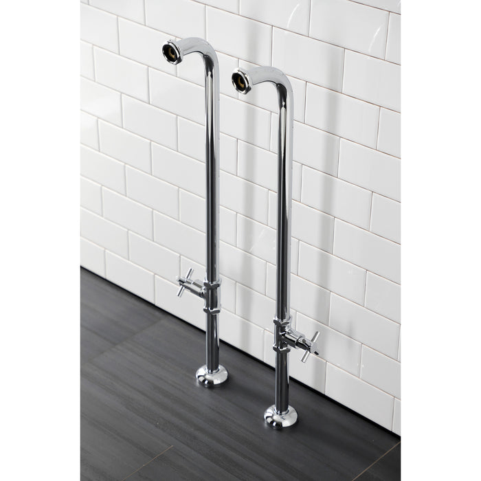 Kingston Concord AE810S1DX Freestanding Tub Supply Line, Polished Chrome