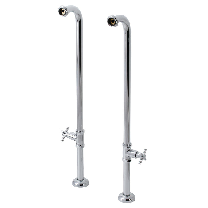 Kingston Concord AE810S1DX Freestanding Tub Supply Line, Polished Chrome