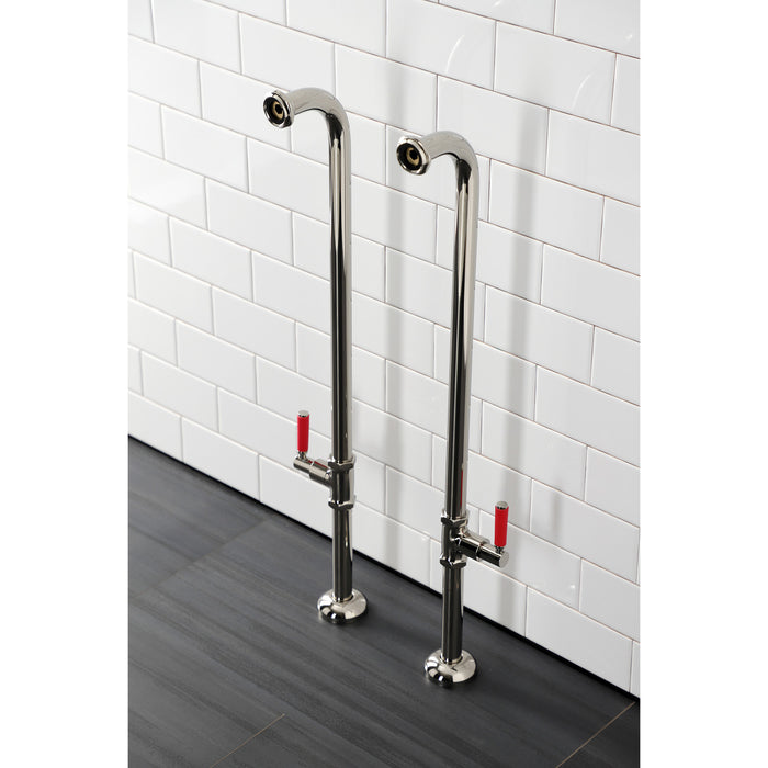Kingston Concord AE810S6DKL Freestanding Tub Supply Line, Polished Nickel