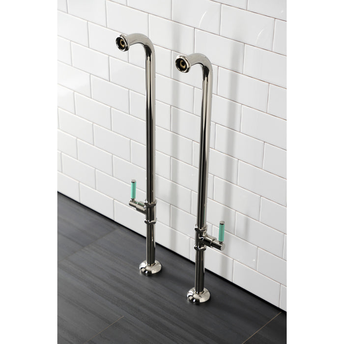 Kingston Concord AE810S6DKL Freestanding Tub Supply Line, Polished Nickel