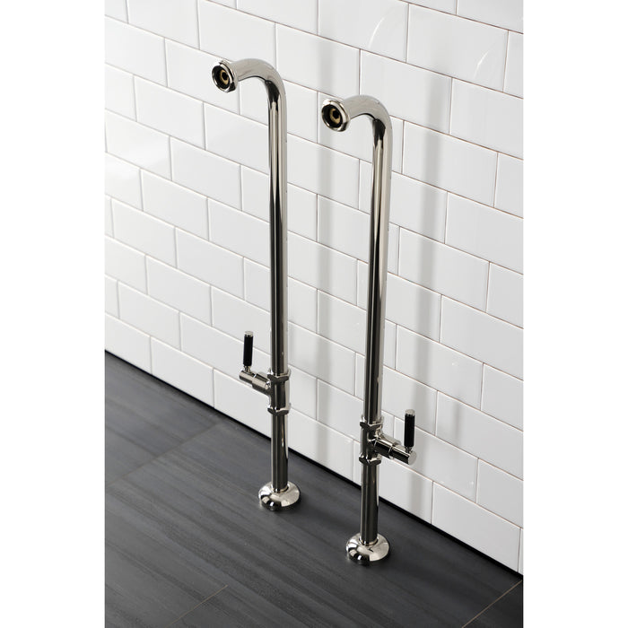 Kingston Concord AE810S6DKL Freestanding Tub Supply Line, Polished Nickel