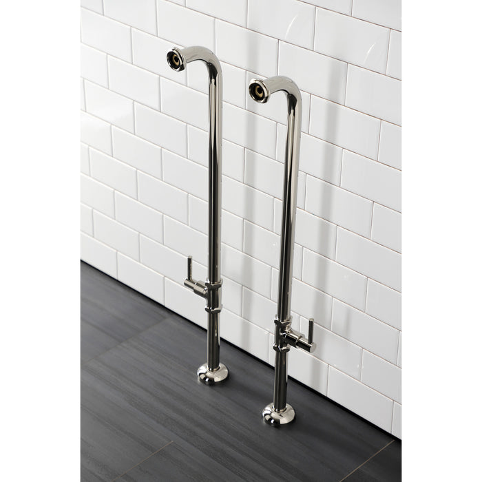 Kingston Concord AE810S6DL Freestanding Tub Supply Line, Polished Nickel