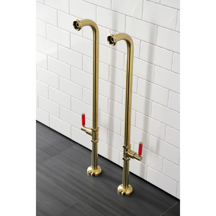Kingston Concord AE810S7DKL Freestanding Tub Supply Line, Brushed Brass