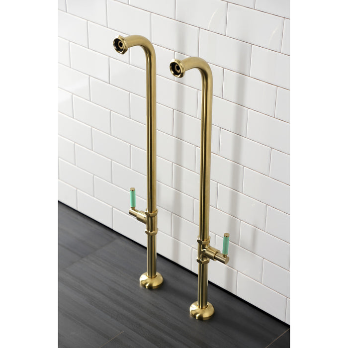 Kingston Concord AE810S7DKL Freestanding Tub Supply Line, Brushed Brass