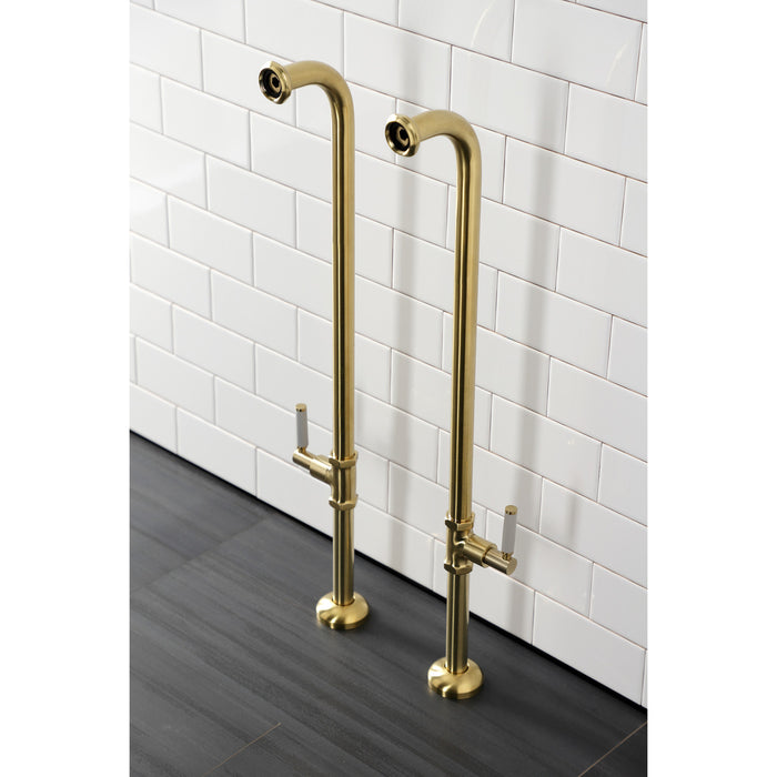 Kingston Concord AE810S7DKL Freestanding Tub Supply Line, Brushed Brass