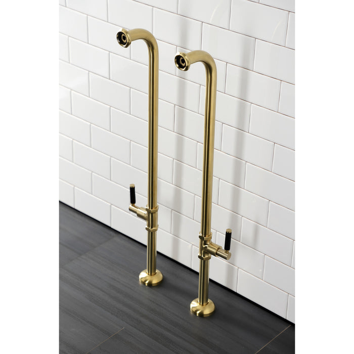 Kingston Concord AE810S7DKL Freestanding Tub Supply Line, Brushed Brass