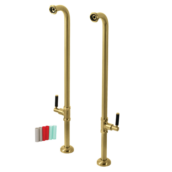 Kingston Concord AE810S7DKL Freestanding Tub Supply Line, Brushed Brass