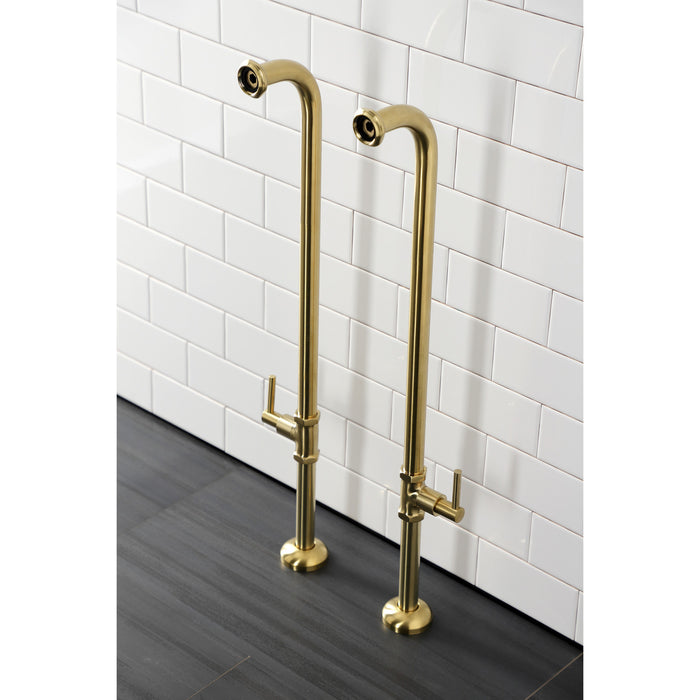 Kingston Concord AE810S7DL Freestanding Tub Supply Line, Brushed Brass
