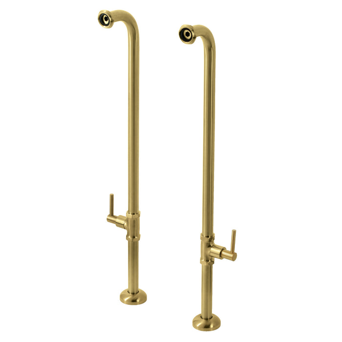 Kingston Concord AE810S7DL Freestanding Tub Supply Line, Brushed Brass