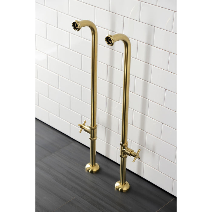 Kingston Concord AE810S7DX Freestanding Tub Supply Line, Brushed Brass