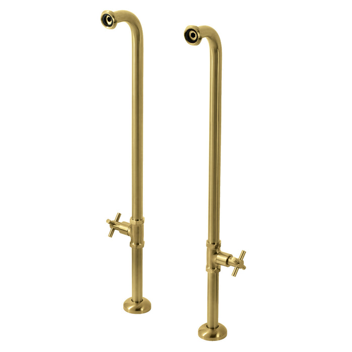Kingston Concord AE810S7DX Freestanding Tub Supply Line, Brushed Brass