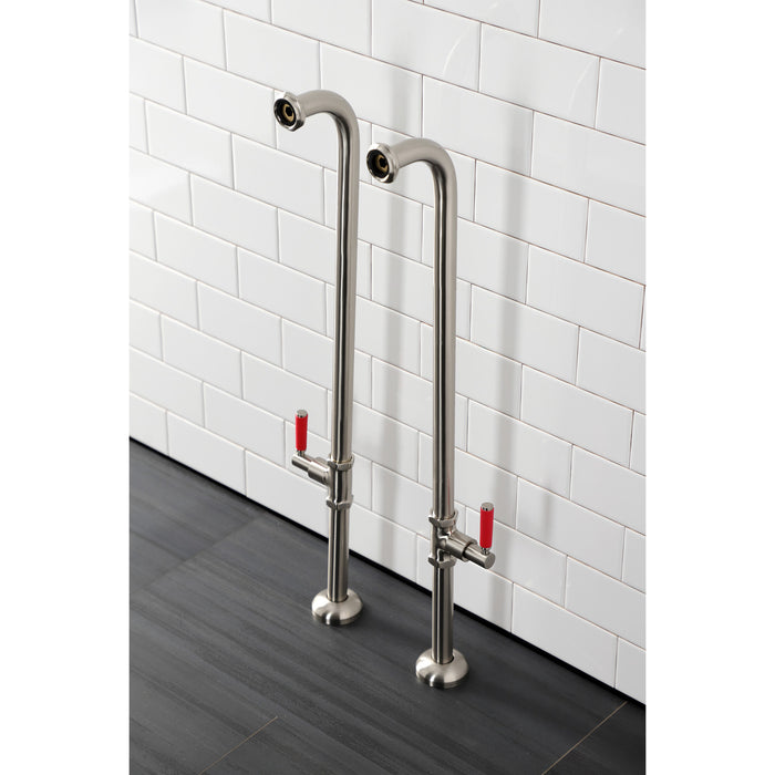 Kingston Concord AE810S8DKL Freestanding Tub Supply Line, Brushed Nickel
