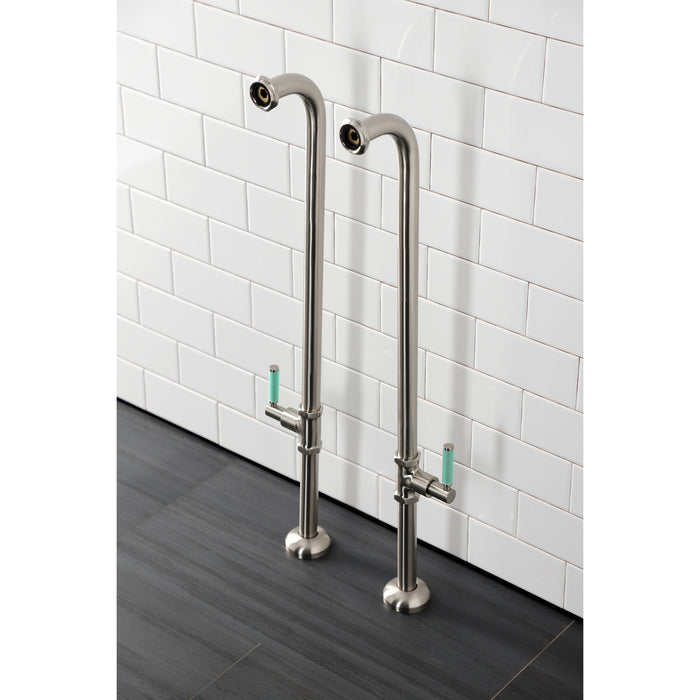 Kingston Concord AE810S8DKL Freestanding Tub Supply Line, Brushed Nickel