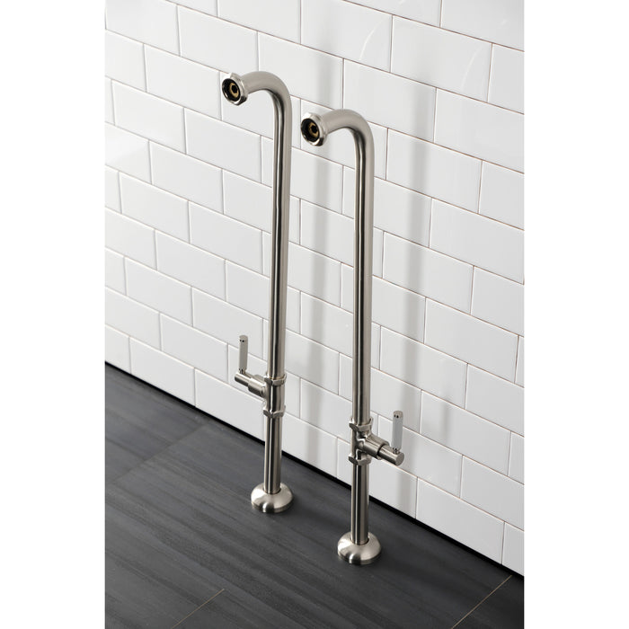 Kingston Concord AE810S8DKL Freestanding Tub Supply Line, Brushed Nickel