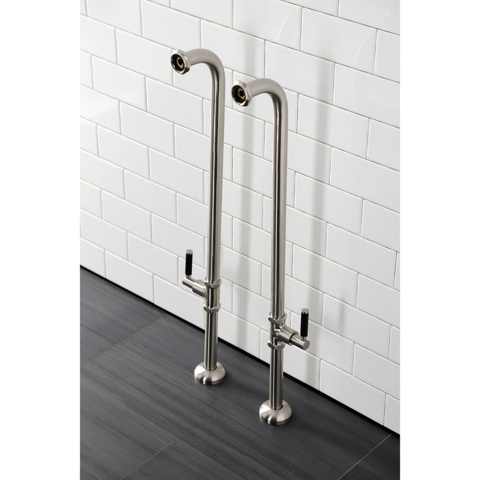 Kingston Concord AE810S8DKL Freestanding Tub Supply Line, Brushed Nickel
