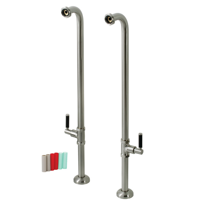 Kingston Concord AE810S8DKL Freestanding Tub Supply Line, Brushed Nickel