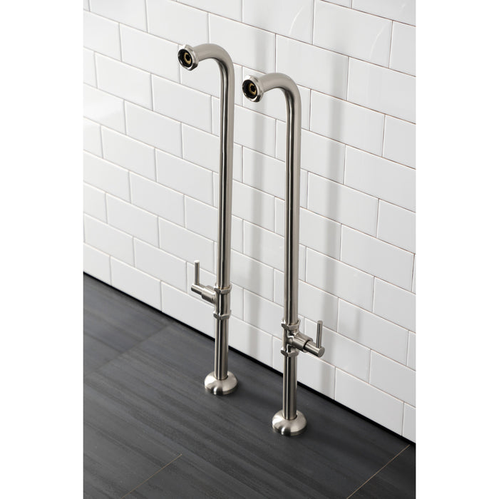 Kingston Concord AE810S8DL Freestanding Tub Supply Line, Brushed Nickel