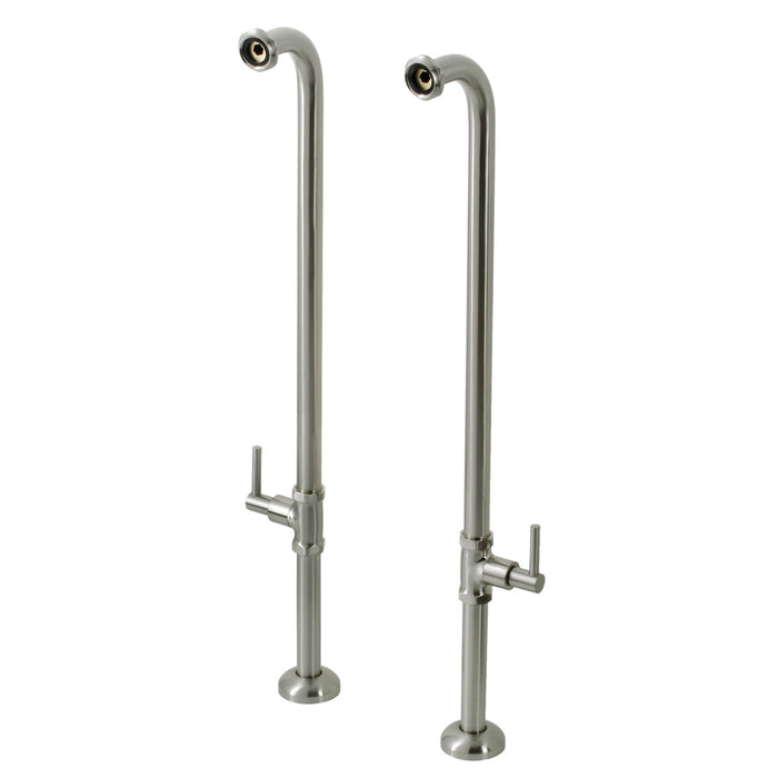 Kingston Concord AE810S8DL Freestanding Tub Supply Line, Brushed Nickel
