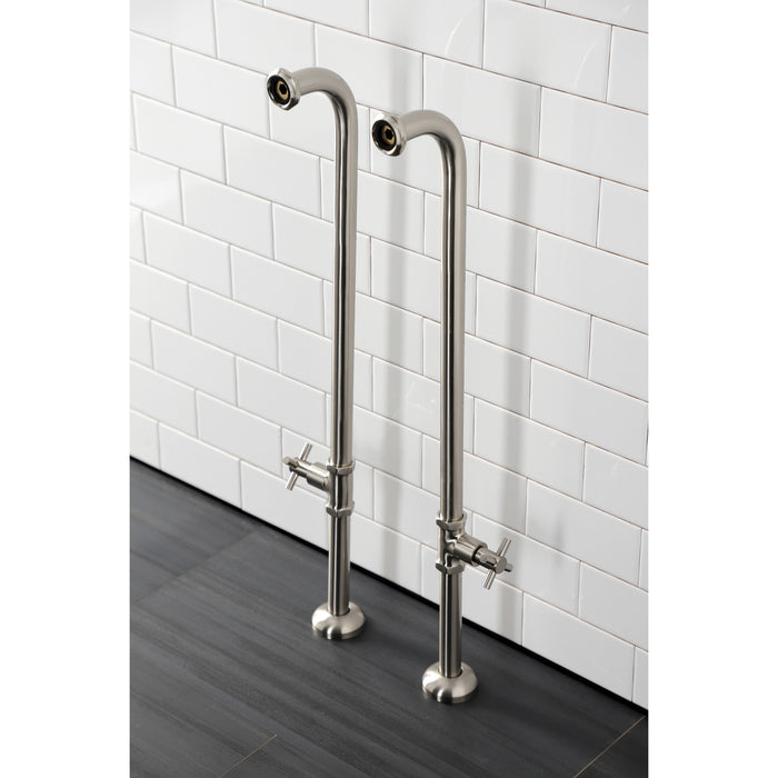 Kingston Concord AE810S8DX Freestanding Tub Supply Line, Brushed Nickel