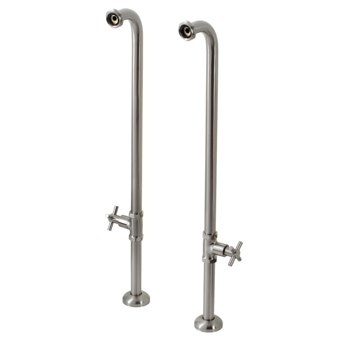 Kingston Concord AE810S8DX Freestanding Tub Supply Line, Brushed Nickel