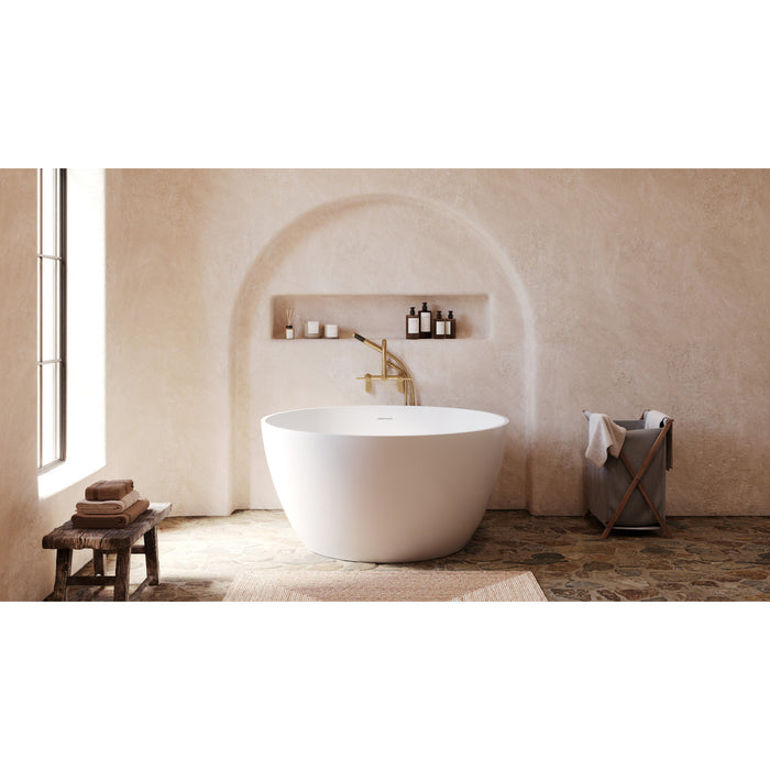 Kingston Sona AE8157DL - Concord Three-Handle 2-Hole Tub Wall Mount Clawfoot Tub Faucet with Hand Shower, Brushed Brass