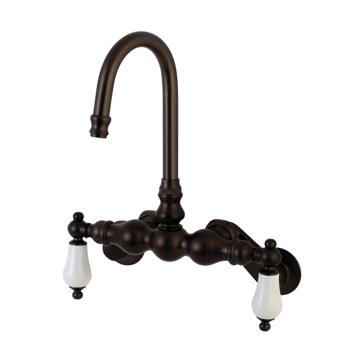 Kingston Heirloom AE83T5 - Aqua Vintage Two-Handle 2-Hole Tub Wall Mount Clawfoot Tub Faucet, Oil Rubbed Bronze