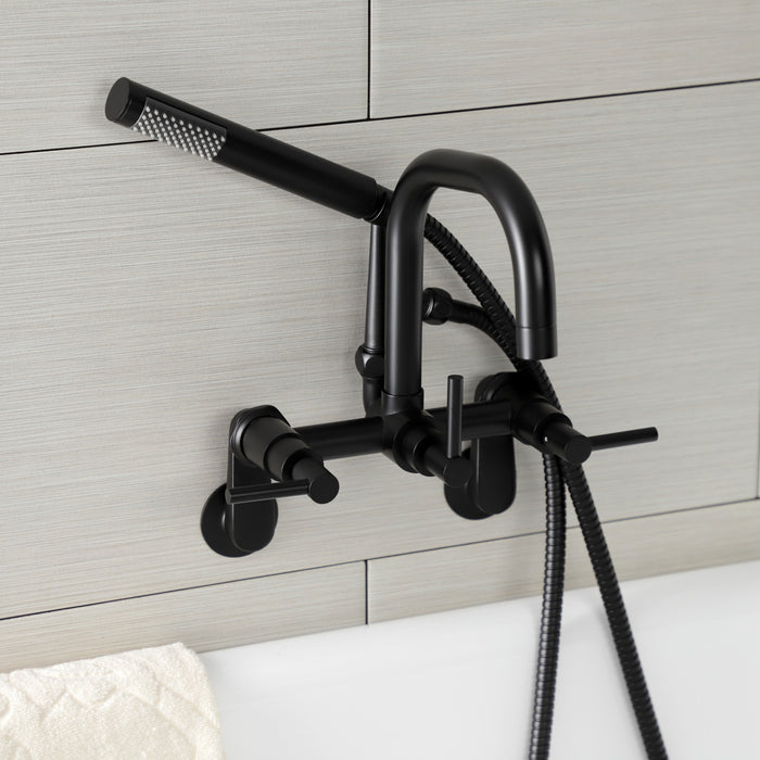 Kingston Sona AE8450DL - Concord Wall Mount Clawfoot Tub Faucet, Matte Black