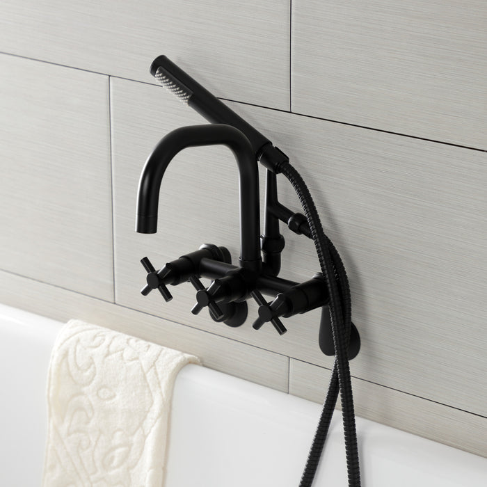 Kingston Sona AE8450DX - Concord Wall Mount Clawfoot Tub Faucet, Matte Black