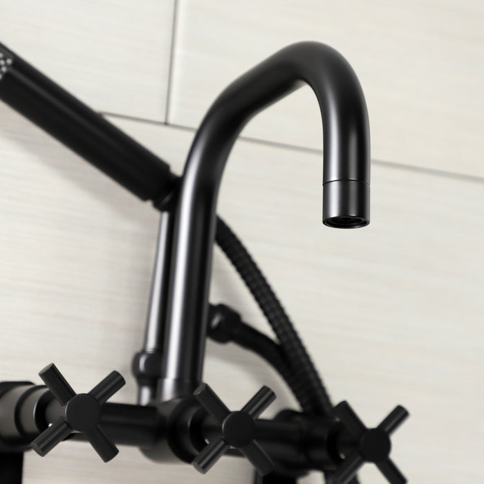 Kingston Sona AE8450DX - Concord Wall Mount Clawfoot Tub Faucet, Matte Black