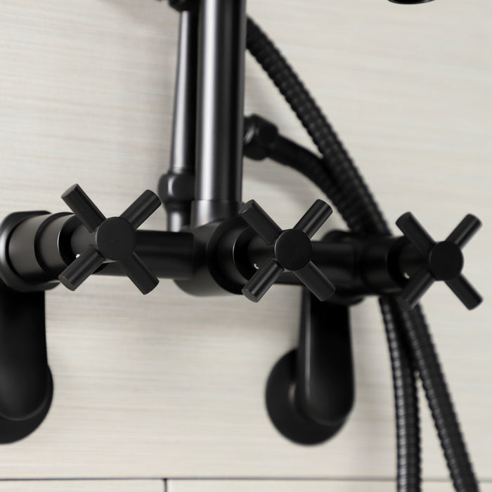 Kingston Sona AE8450DX - Concord Wall Mount Clawfoot Tub Faucet, Matte Black
