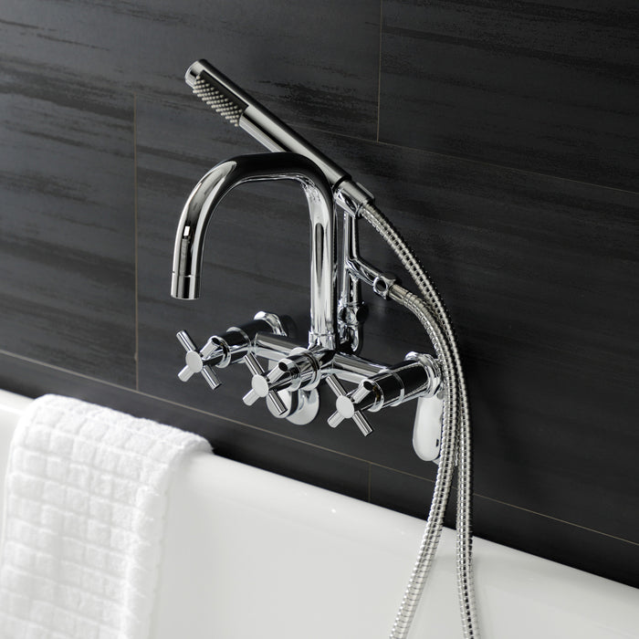 Kingston Sona AE8451DX - Concord Wall Mount Clawfoot Tub Faucet, Polished Chrome