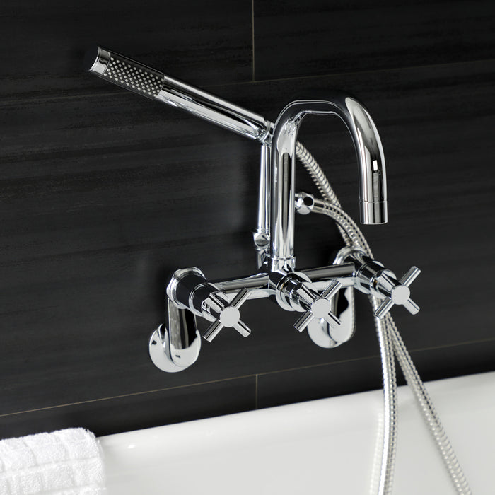 Kingston Sona AE8451DX - Concord Wall Mount Clawfoot Tub Faucet, Polished Chrome