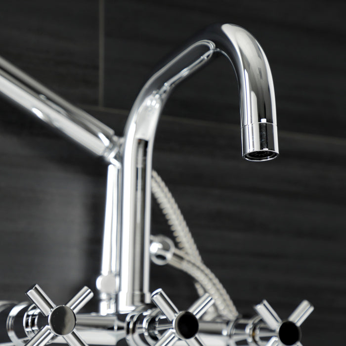 Kingston Sona AE8451DX - Concord Wall Mount Clawfoot Tub Faucet, Polished Chrome
