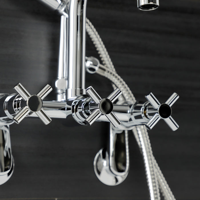 Kingston Sona AE8451DX - Concord Wall Mount Clawfoot Tub Faucet, Polished Chrome