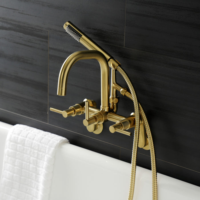 Kingston Sona AE8457DL - Concord Wall Mount Clawfoot Tub Faucet, Brushed Brass