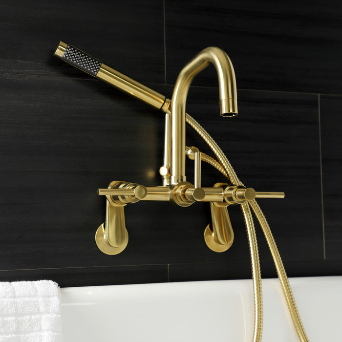 Kingston Sona AE8457DL - Concord Wall Mount Clawfoot Tub Faucet, Brushed Brass