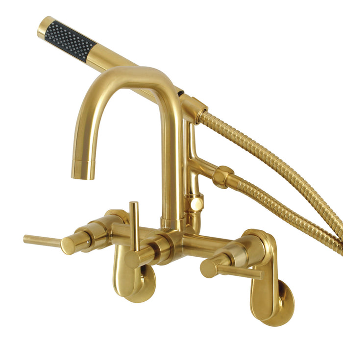 Kingston Sona AE8457DL - Concord Wall Mount Clawfoot Tub Faucet, Brushed Brass