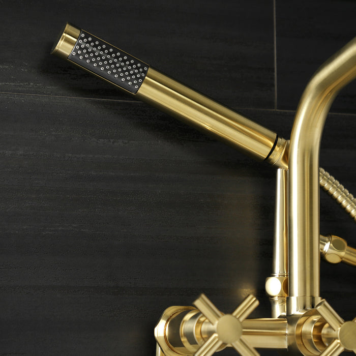 Kingston Sona AE8457DX - Concord Wall Mount Clawfoot Tub Faucet, Brushed Brass