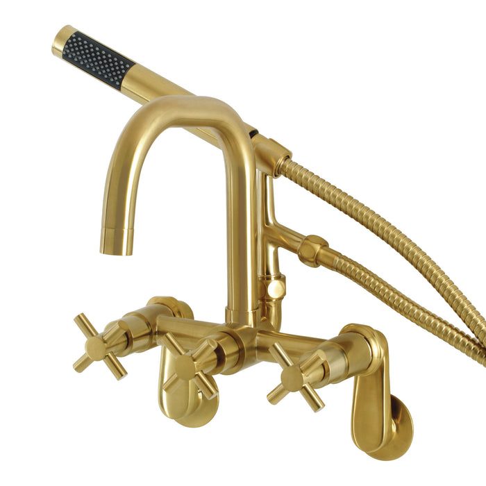 Kingston Sona AE8457DX - Concord Wall Mount Clawfoot Tub Faucet, Brushed Brass