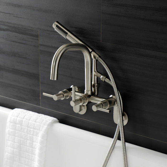 Kingston Sona AE8458DL - Concord Wall Mount Clawfoot Tub Faucet, Brushed Nickel