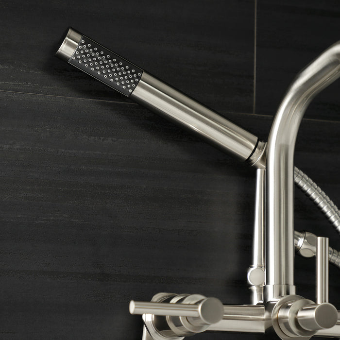 Kingston Sona AE8458DL - Concord Wall Mount Clawfoot Tub Faucet, Brushed Nickel
